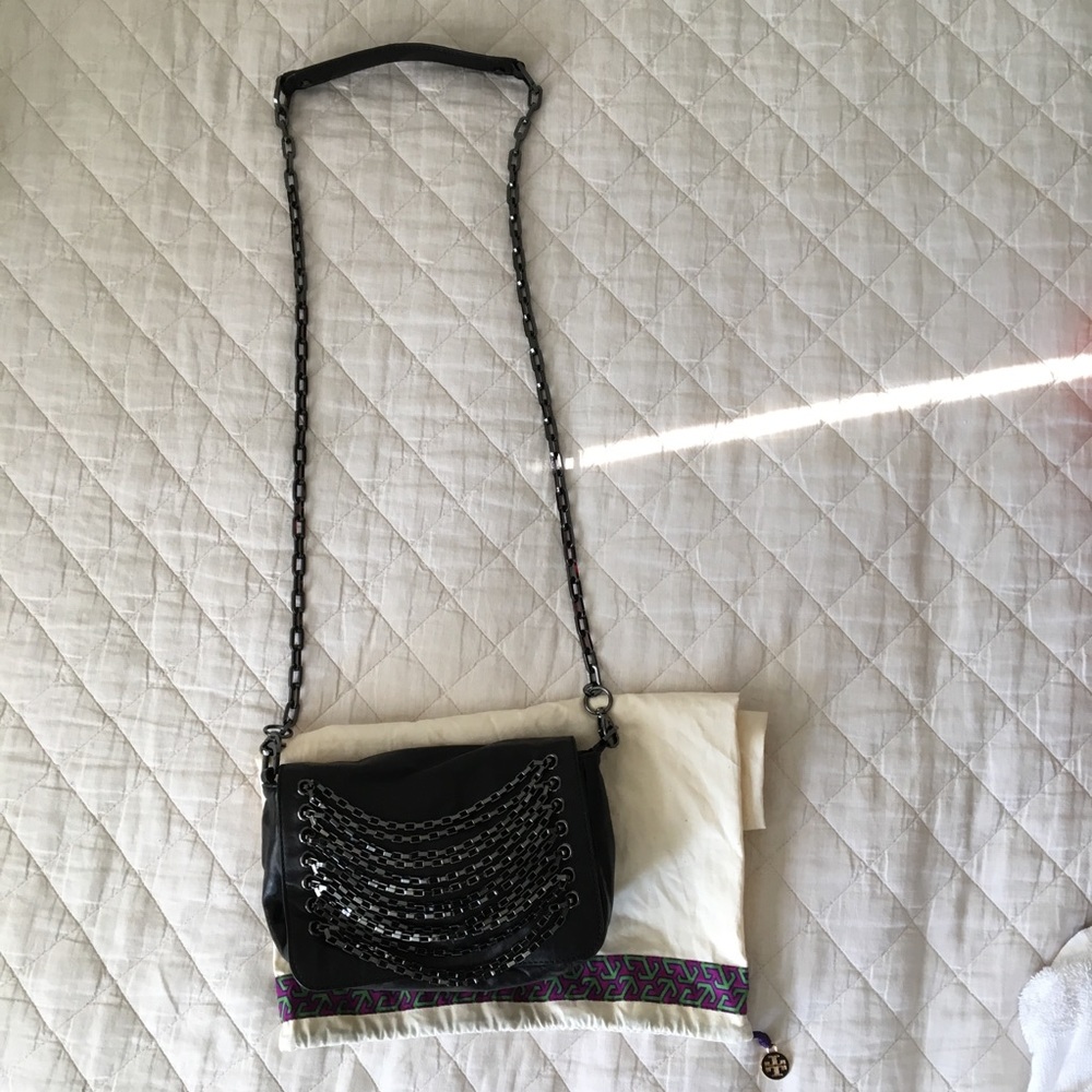 NWOT Tory Burch Chain Shoulder/Crossbody Bag Black - Picture 5 of 8